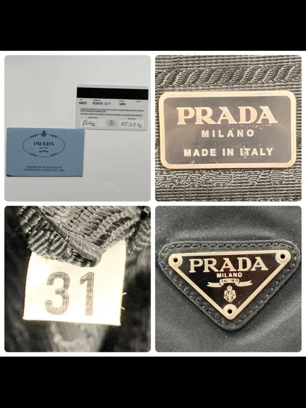 Prada Black Nylon Shopper Tote
